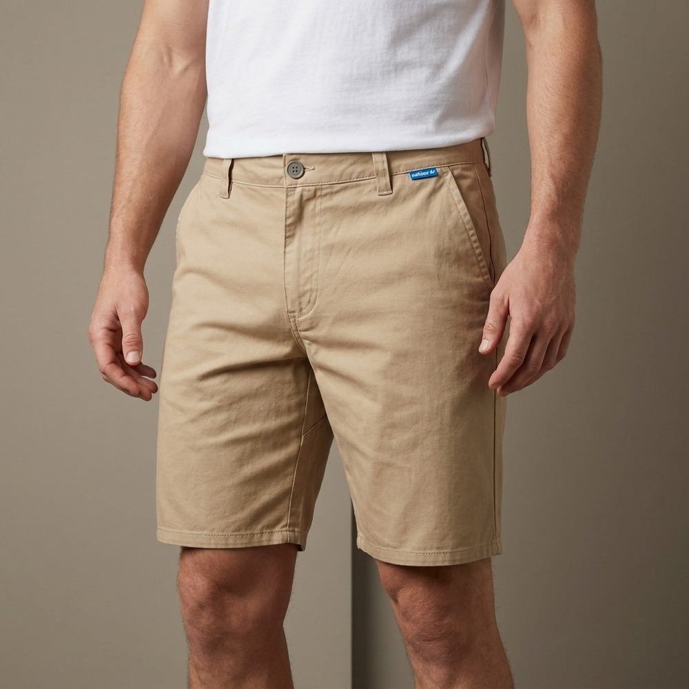 ADIDAS Mens Chino Shorts 34 Tan Cotton Blend Skate Streetwear S24641